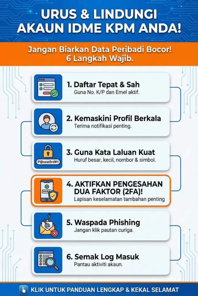 Cara Mengurus Tetapan Akaun IDME KPM dan Melindungi Maklumat Peribadi Anda