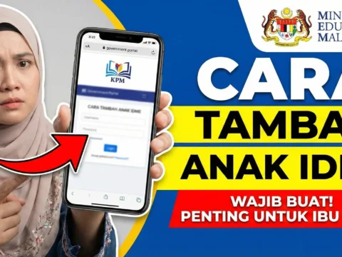 Langkah Mudah Menambah Anak Dalam Akaun IDME KPM Ibu Bapa