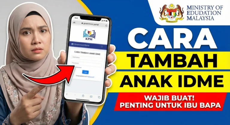 Langkah Mudah Menambah Anak Dalam Akaun IDME KPM Ibu Bapa