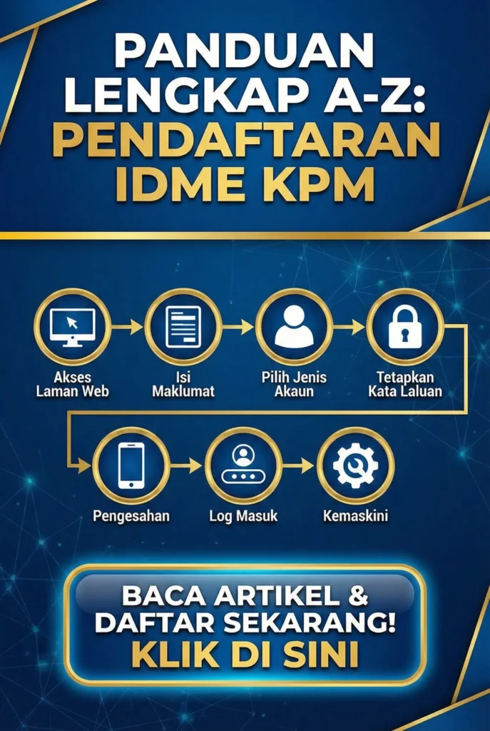 Pendaftaran IDME KPM untuk Pengguna Baharu Cara Buat Akaun dari A–Z